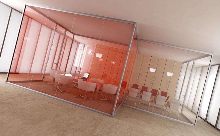 Cloison en verre
