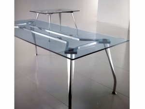 table de runion plateau en  verre :: table de runion verre LED