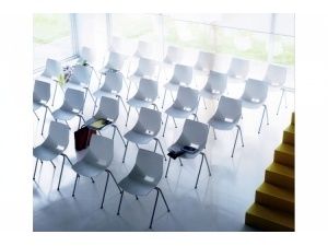 chaise pliable emboitable empilable pour salle de formation et salle polyvalente EBI :: Chaise attente OS 2
