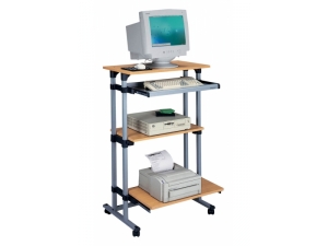 meuble pour PC : 
tour bureautique permet de travailler en position debout devant l'�cran.  Dimensions hors tout : L 78 x P. 45 x H 120 cm. Equip�e de 4 roulettes dont 2 avec freins . La tirette clavier, les 2 tablettes inf�rieures et la tablette suppl�mentaire sont r�glables en hauteur.  Plateaux en m�lamine �paisseur 19mm  chants PVC. Structure finition �poxy. r�f : PISD : 245 euros ht   en stock   tsssssionoption    
