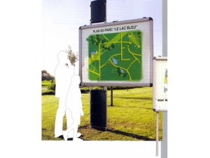 vitrine d'affichage ext�rieur int�rieur :: vitrine affichage sur pi�tement enterr� PL 34