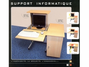 mobilier et accessoire informatique :: poste s�curis� m�canique pour informatique BM