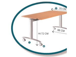 table pliante :: table � plateau abattant, basculant  UB