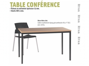 promotions et nouveautés :: tables conférence 4 pieds IS