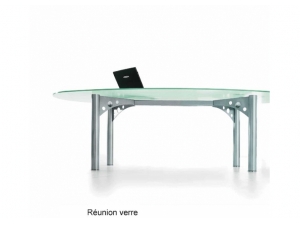 table de réunion plateau en verre :: table de réunion verre UQ