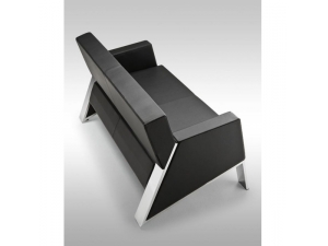 Fauteuil de bureau cuir et bois haut de gamme  - RAM :: canap de bureau contemporain AUROS EL