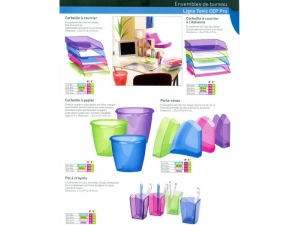 accessoires de bureau :: corbeille et banette couleur budget PG