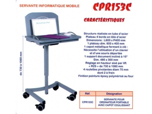 mobilier et accessoire informatique :: servante mobile pour informatique industrielle FOS 153