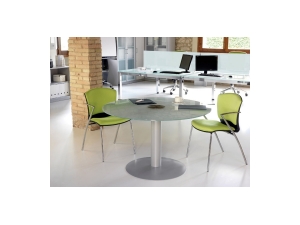 table de réunion plateau en verre :: table de réunion ronde verre budget COR