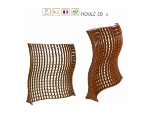 claustra d'ambiance design WOH :: claustra houle   3D    UL 