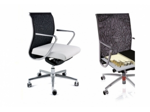 fauteuil synchrone maille blanc -  FFO :: fauteuil de direction  DRESS  OM
