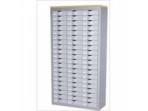 armoire de bureau bois et mtal :: armoire  tiroirs multiples AP 200
