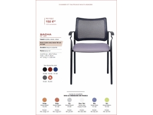 Fauteuil de runion empilable VISA ON :: fauteuil rsille mixte empilable  IS  5859 SACHA
