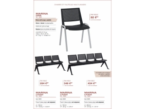 chaises scolaires assise bois OS  :: chaises poutre marina IS 8166