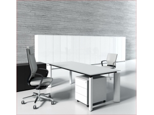 bureau et table  en verre  luxe LED :: bureau de direction CRYS DM 150