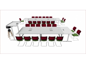 Table de runion pliante, abattante, mobile et modulaire :: table modulaire spciale formation informatique DM