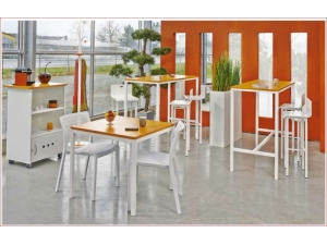 Table restauration caftria :: table et banc haut  pour  cafeteria NEG