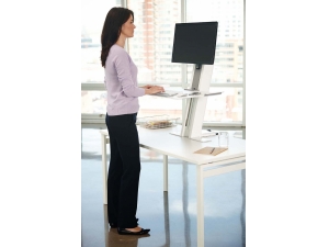support cran inclinable et pivotant VON :: stand pour PC adaptable sur bureau pour travail assis debout GRE