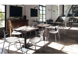 Table restauration caftria :: Chaise design caftria intrieur extrieur empilable  - ERG