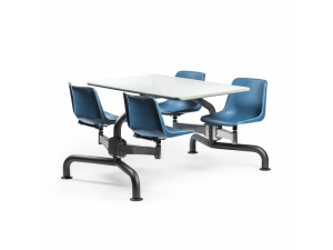 chaise et  table pliants ZERO ARES :: Table monobloc avec chaises attenantes caftria rfectoire  - LEB 