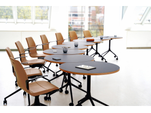 Table individuelle pour formation, runion, confrence :: Table abattante sur roulettes - WOH