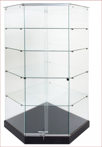 Vitrine d'exposition murale en verre - L90 x P15 x H90 cm