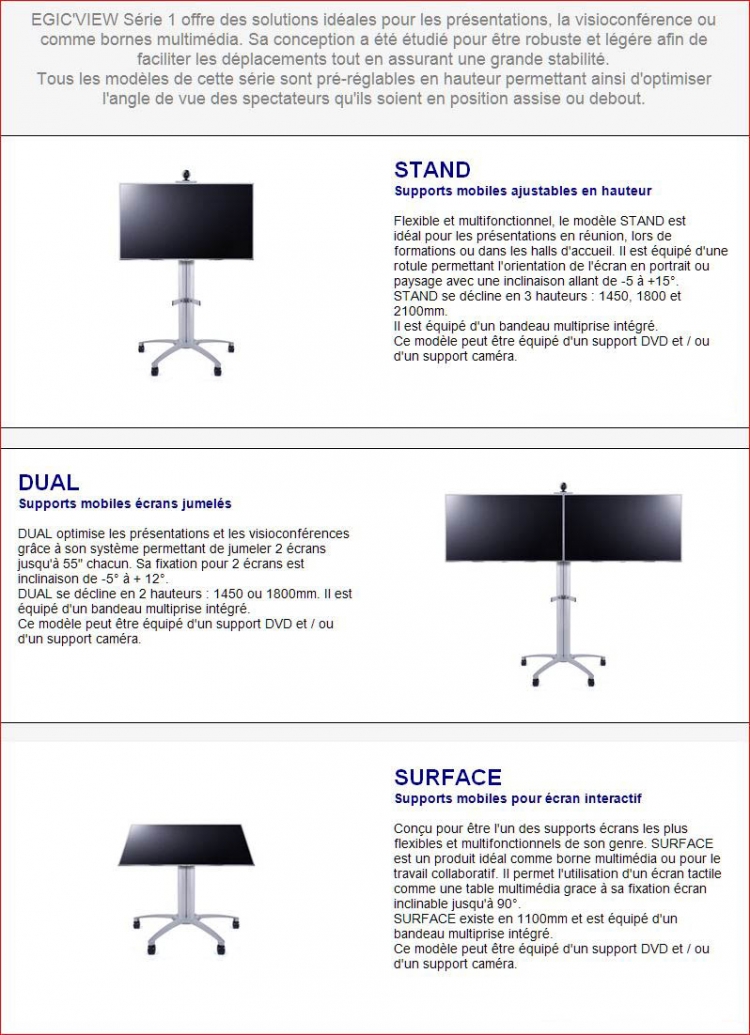 Bandeaux multiprises à fixer sur un bureau ou une table- EGIC