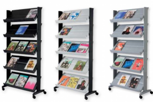 Prsentoir mural  pour dpliants ou brochures  - UST :: Prsentoir mobile pour multi documents  - AP