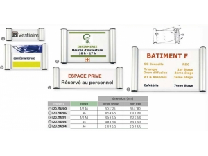 Plaques Signaltiques Premium et Budget en Aluminium Anodis :: plaque de porte signaltique DE