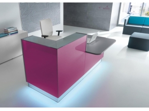 banque d'accueil design :: banque d'accueil  de prestige NIL fuschia DM 5