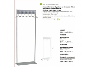 accessoires et environnement  :: combin porte cintres et patres mobile ou fixe EG 09