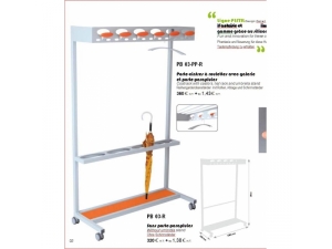 corbeilles de recyclage d'intrieur SIS :: porte manteaux, patres et portant mobiles coordonns EG 02