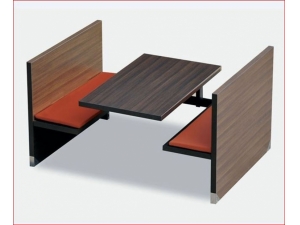 Table monobloc avec chaises attenantes caftria rfectoire  - LEB  :: banquette  monobloc brasserie  LEB