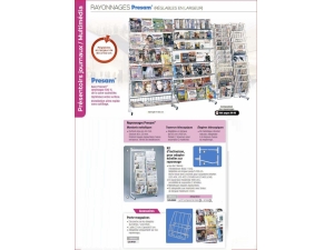 Prsentoir mobile pour multi documents  - AP :: prsentoirs fixes journaux et magasines DE 88 89