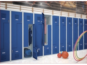 Banc pour vestiaire de sport  - KA :: Vestiaire  sportif  2 portes en L  - KA