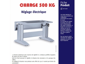 mobilier industriel rglable en hauteur :: structure lectrique et mcanique poids lourds 500 kg FOS