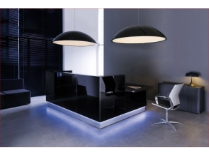 Banque  d'accueil LED - RD Bureau - DM :: banque d'accueil  de prestige NIL noir DM 1