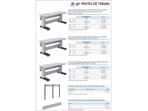 mobilier industriel rglable en hauteur :: tablis rglables en hauteur FOS 22