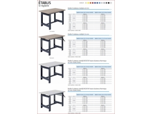 mobilier industriel rglable en hauteur :: tablis rglable par crmaillre ou manivelle  FOS 38