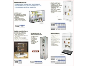 vitrine d'affichage murale ou sur pieds :: vitrine d'exposition murale ou sur pied  DDE 12