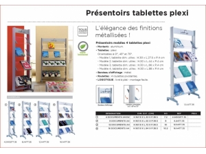 Prsentoir mural  pour dpliants ou brochures  - UST :: prsentoir  mobile pour documentation AP 500