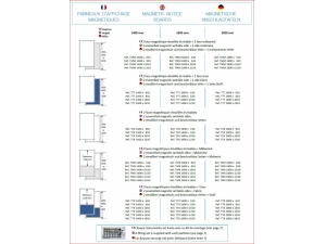 tableaux d'criture blanc et couleur muraux  ou sur pieds  :: tableau criture magntique mobile ER