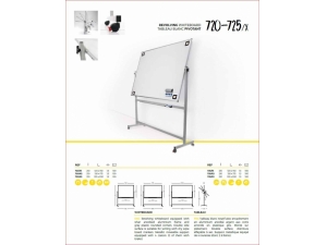 tableaux d'criture blanc et couleur muraux  ou sur pieds  :: tableau pivotant blanc sur pied double face  720 SIS