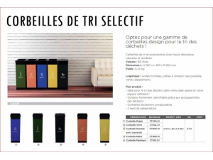 accessoires et environnement  :: corbeille pour tri slectif  d'intrieur AP