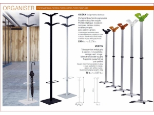 portant mobile pour expo objets clair LF 888 :: portemanteaux et  portants porte cintres EG 1011