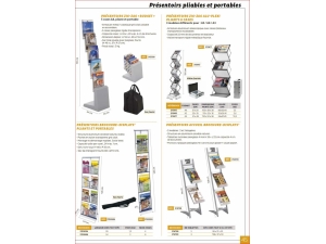 prsentoirs sur pied pour brochure et dpliant EDSPE48 :: Prsentoir pliant pour stand exposition - OT