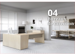 bureau direction  budget pied arche  coloris cedre UB 8000 :: bureau direction droit budget express  UB