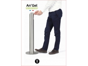 Borne libre service informatique - IGE :: distributeur de gel hydroalcoolique   colonne sur pied RAH