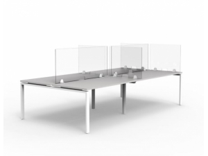 Ecran de sparation de bureau blanc magntique - ER :: Ecran de protection pour bureaux et postes multiples -  LEO