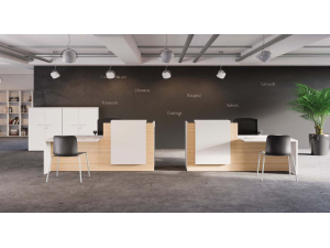 banque d'accueil mobile, modulable, dmontable, petit budget :: Comptoir d'accueil bois - RD Bureau - UB